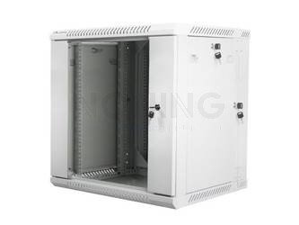 Szafa Instalacyjna Rack Wisząca Dwusekcyjna 19" 12u 600x600 Szara Lanberg (Flat Pack)