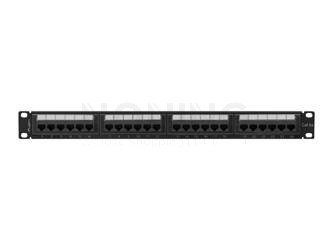 PATCH PANEL 24 PORT 1U CAT.6A UTP BLACK LANBERG
