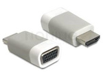 Adapter Hdmi(M)->Vga(F) Szary Mini Rozmiar Delock