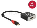 Adapter Usb C(M)->Displayport(F) 4k 60hz (Thunderbolt 3/Displayport Alt Mode) Na Kablu 20cm Delock
