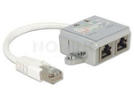 Adapter Rozdzielacz Lan Rj45->2x Rj45 Na Kablu 15cm (2 Urządzenia Na 1 Kablu) Delock