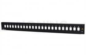 Panel czołowy 1U 24xSC/E2000 simplex/24xLC duplex czarny