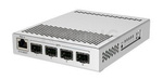 CRS305-1G-4S+IN Five-port desktop switch with one Gigabit Ethernet port and four SFP+ 10Gbps ports