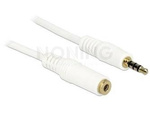 EXTENSION CABLE MINIJACK 3.5MM M/F 4 PIN 0.5M WHITE FOR IPHONE DELOCK