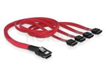 Kabel Sas Mini Sff-8087 36 Pin(M)->4x Sata 7 Pin(F) 50cm Czerwony Delock