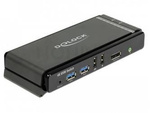 DELOCK 2 > 1 DISPLAYPORT KVM SWITCH 4K USB AND AUDIO FOR PC AND MAC