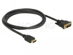HDMI(M)->DVI-D(M)(24+1) CABLE 1.5M BLACK DUAL LINK GOLD PLATED DELOCK