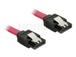 SATA DATA III (6GB/S) F/F CABLE 50CM RED METAL CLIPS DELOCK