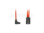 SATA DATA III (6GB/S) F/F CABLE  70CM METAL CLIPS ANGLED RED LANBERG