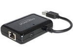 USB 3.0 HUB DELOCK 3-PORTS +PORT GIGABIT LAN BLACK