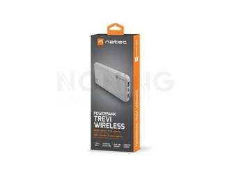 POWERBANK NATEC EXTREME MEDIA TREVI WIRELESS 10000MAH WHITE