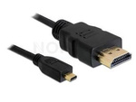 HDMI(M)->HDMI MICRO(M) V1.4 CABLE 1M 4K 3D BLACK DELOCK