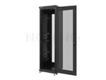 RACK CABINET 19" FREE-STANDING 42U/600X600 SELF-ASSEMBLY FLAT PACK WITH MESH DOOR BLACK LANBERG
