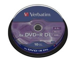 DVD+R VERBATIM 8.5GB X8 DOUBLE LAYER (10 CAKE)