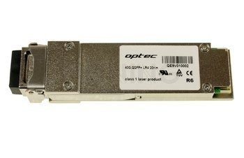 QSFP+ OPTEC, 40G, SM LC, 20km, TX1330/1310/1290/1270nm, DDM (QSFP-40GBASE-LR4)