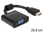 DELOCK ADAPTER HDMI-A MALE > VGA FEMALE BLACK