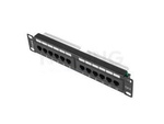 Patch Panel 12 Port 1u 10" Kat6 Czarny Lanberg