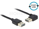USB-A M/M 2.0 CABLE 0.5M BLACK ANGLED LEFT/RIGHT USB-A EASY-USB DELOCK