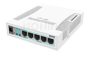 RB260GS 5x Gigabit Ethernet Smart Switch, SFP cage, plastic case, SwOS