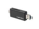 CARD READER NATEC EARWIG SD/MICRO SD USB 2.0 USB-C BLACK