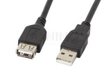 EXTENSION CABLE USB 2.0 AM-AF BLACK 70CM LANBERG CA-USBE-10CC-0007-BK