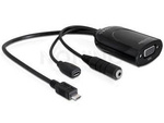 Adapter Mhl(M)->Vga(F)+Usb Micro(F) Na Kablu 20cm+Minijack 3.5mm 21cm Delock (Telefon Do Monitora)