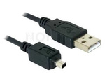 Kabel Usb Mini(M) 4 Pin->Usb-A(M) 2.0 1.5m Czarny (Mitsumi) Delock