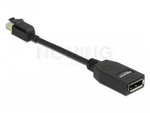 Adapter Displayport Mini(M)->Displayport(F) 8k 15cm Z Zatrzaskiem Delock