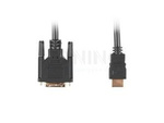 Kabel Hdmi(M)->Dvi-D(M)(18+1) 0.5m Czarny Single Link Pozłacane Styki Lanberg