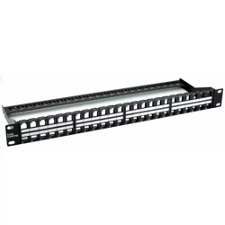 Patch Panel CobiCabling 19" 48xRJ45 1U niewyposażony, czarny