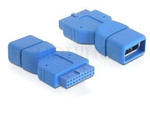 Adapter Usb Pin Header 19pin(F) 3.0->Usb-A(F) Niebieski Delock