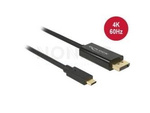 Kabel Usb-C(M)->Displayport(M) 2m 4k 60hz Czarny (Thunderbolt 3/Displayport Alternate Mode) Delock