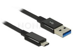 Kabel Usb-C(M)->Usb-A(M) 3.1 Gen 2 1m Czarny Premium Delock