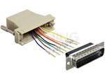 Adapter Lpt 25pin Db25(M)->Rj45(F) Szary (Assembly Kit) Delock