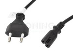 CEE 7/16->IEC 320 C7 EURO (RADIO) POWER CORD 1.8M VDE BLACK LANBERG