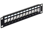 Patch Panel 12 Port 1u Do Modułów 10" Keystone Czarny Delock
