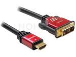 HDMI(M)->DVI-D(M)(18+1) CABLE 2M BLACK DUAL LINK GOLD PLATED DELOCK