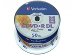 DVD+R VERBATIM 8.5GB X8 DOUBLE LAYER PRINT (50 SPINDLE)