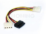 MOLEX(M)->SATA(F)+MOLEX(F) CABLE 13CM GEMBIRD