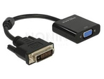 Adapter Dvi-D(M)(24+1) Single Link->Vga(F) Na Kablu 16cm Czarny Delock
