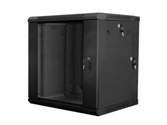 RACK CABINET 19” DOUBLE-SECTION WALL-MOUNT 12U/600X600 FOR SELF-ASSEMBLY (FLAT PACK) BLACK LANBERG