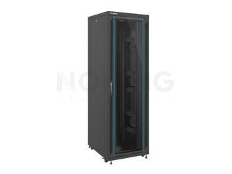 RACK CABINET 19" FREE-STANDING 42U/800X1000 SELF-ASSEMBLY FLATPACK WITH GLASS DOOR BLACK LANBERG