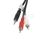MINIJACK 3.5MM(M) 3 PIN->2X RCA (CHINCH)(M) CABLE 5M LANBERG
