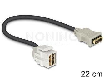 Moduł Keystone Gniazdo Hdmi(F)->Hdmi(F) 250" Na Kablu 22cm Do Puszki Montażowej Delock