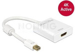 DELOCK ADAPTER MINI DISPLAYPORT 1.2 MALE > HDMI FEMALE 4K ACTIVE WHITE