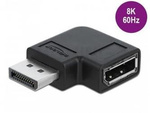 DISPLAYPORT(M)->DISPLAYPORT(F) ADAPTER 8K ANGLED 90" LEFT DELOCK