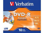 DVD-R VERBATIM 4.7GB X16 PRINTABLE (10 JEWEL CASE)