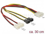 DELOCK CABLE POWER MOLEX 4 PIN MALE > 4 X 2 PIN FAN
