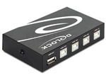 USB 2.0 HUB DELOCK 4-PORTS BLACK