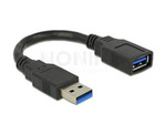 DELOCK EXTENSION CABLE USB 3.0 A-A 15 CM MALE / FEMALE